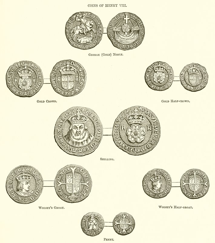 Moedas de Henrique VIII de English School