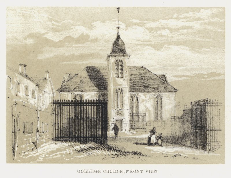 Igreja do Colégio, Vista Frontal (gravura) de English School