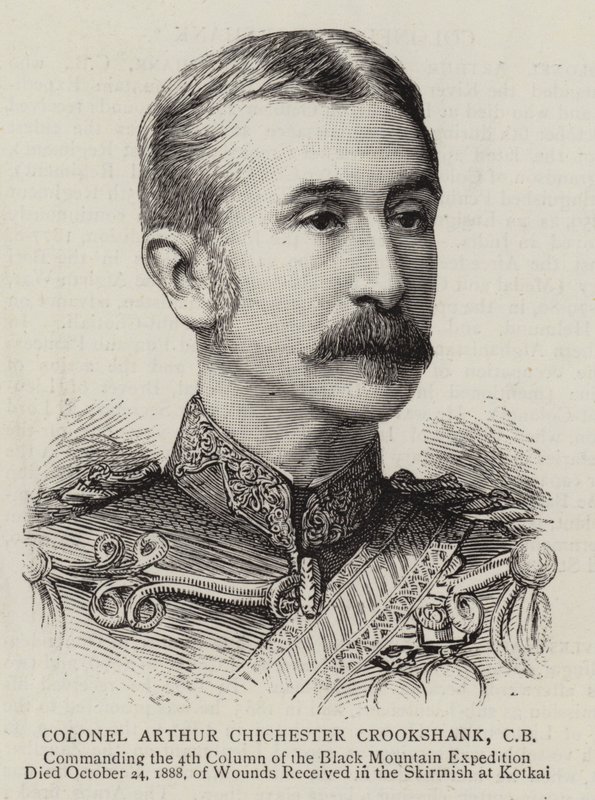 Coronel Arthur Chichester Crookshank (gravura) de English School