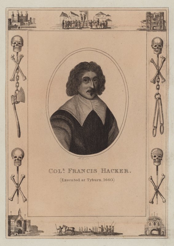 Coronel Francis Hacker, executado em Tyburn, 1660 de English School