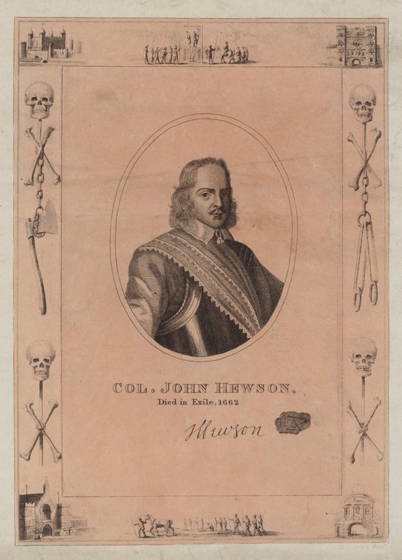 Coronel John Hewson, morreu em Exile, 1662 de English School