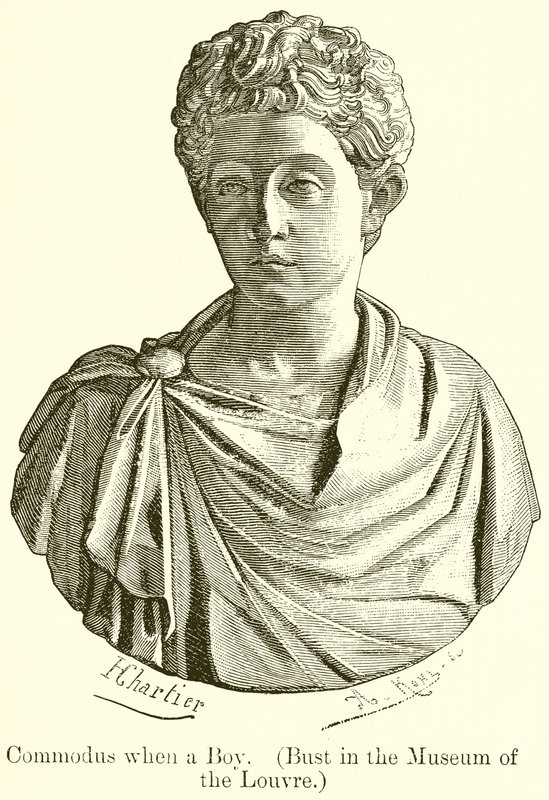 Commodus quando um menino. (Busto no Museu do Louvre) de English School