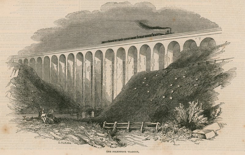 Conclusão da Ferrovia do Sudeste: O Viaduto de Folkstone de English School