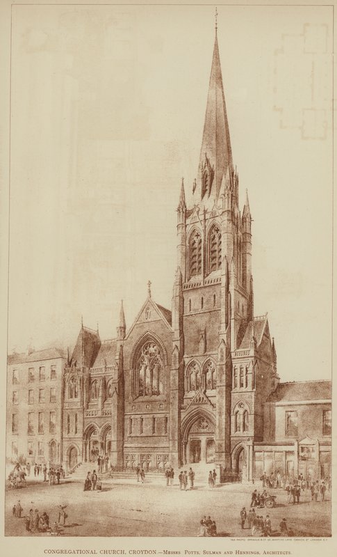 Igreja Congregacional, Croydon (gravura) de English School