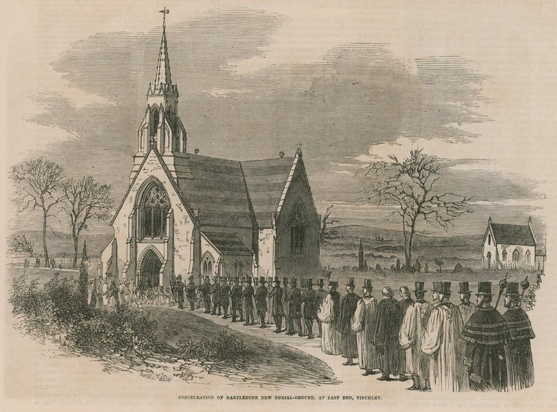 Consagração de Marylebone novo cemitério de English School