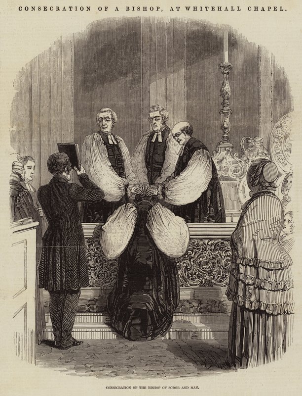 Consagração de um Bispo, na Whitehall Chapel (gravura) de English School