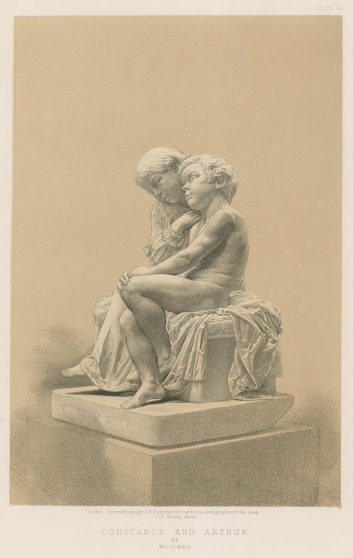 Constance e Arthur por Woolner de English School