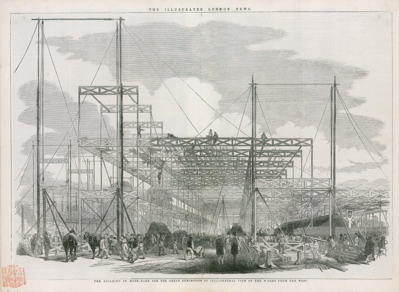 Construção do Palácio de Cristal, Grande Exposição de 1851 de English School