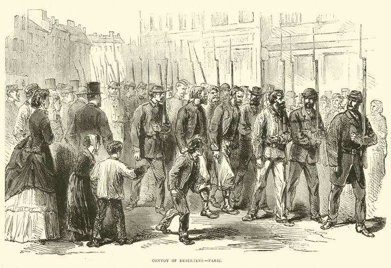 Comboio de desertores, Paris, outubro de 1870 de English School