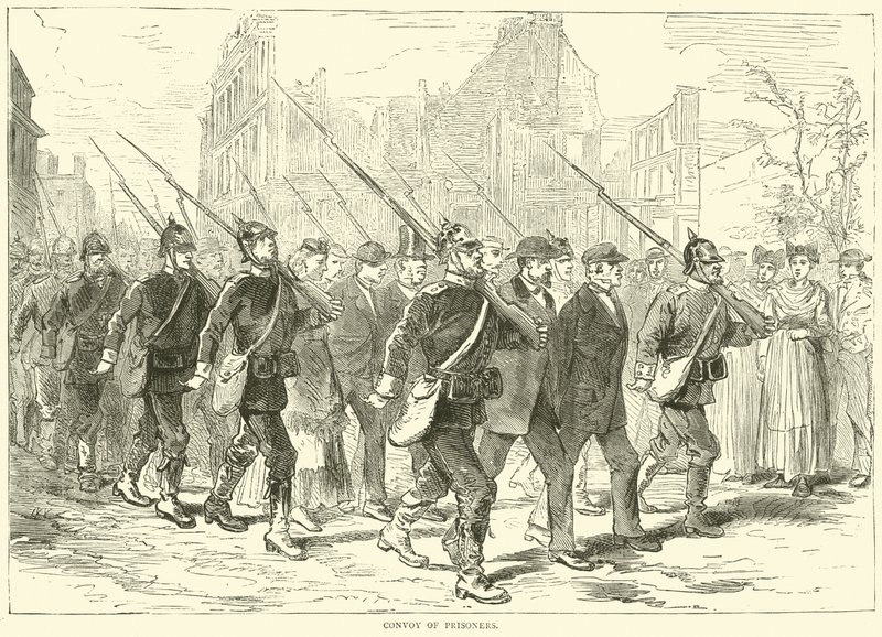 Comboio de prisioneiros, outubro de 1870 de English School