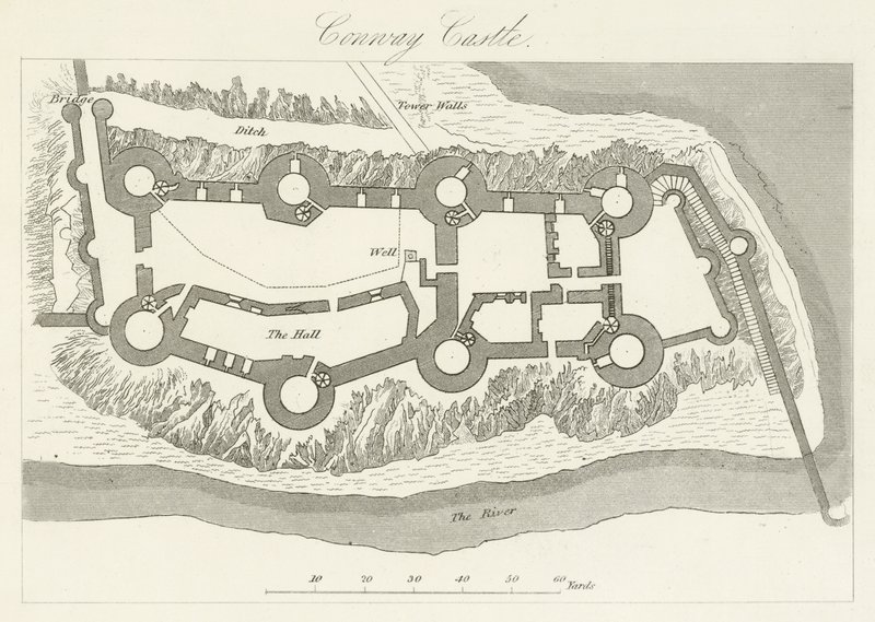 Castelo Conway (gravura) de English School