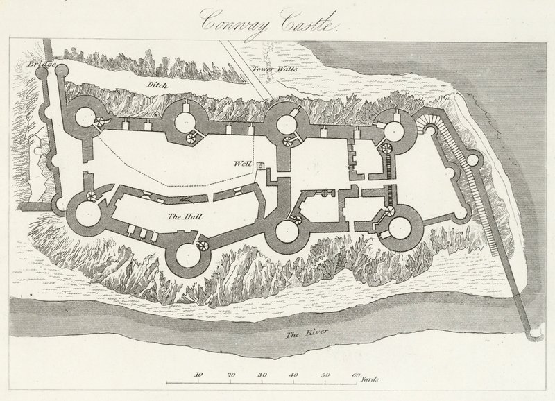 Castelo Conway (gravura) de English School