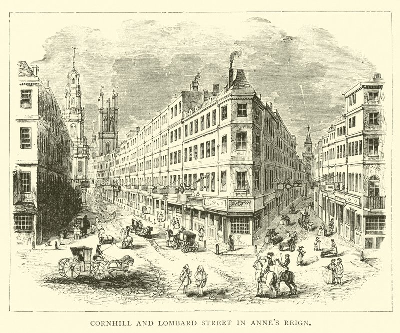 Cornhill e Lombard Street em Annes reinam de English School