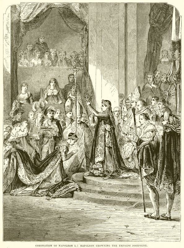 Coroação de Napoleão I: Napoleão Coroando a Imperatriz Josefina de English School