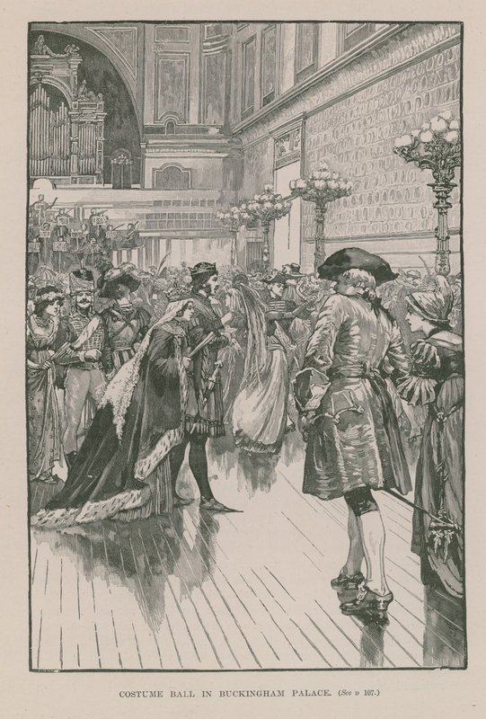 Traje de bola no Palácio de Buckingham de English School