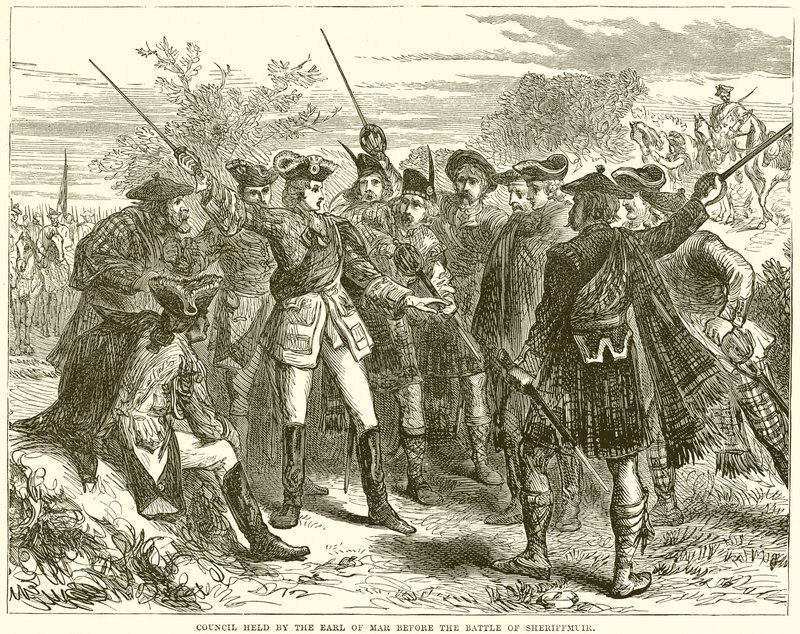 Conselho Realizado pelo Conde de Mar antes da Batalha de Sheriffmuir de English School