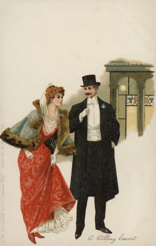 Casal em vestido de noite (cor litho) de English School