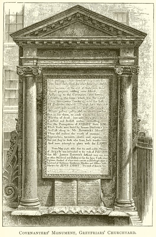 Monumento dos Covenanters, Churchyard de Greyfriars de English School