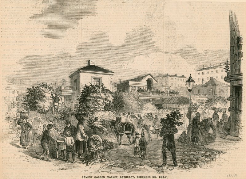 Covent Garden Market, 22 de dezembro de 1849 de English School