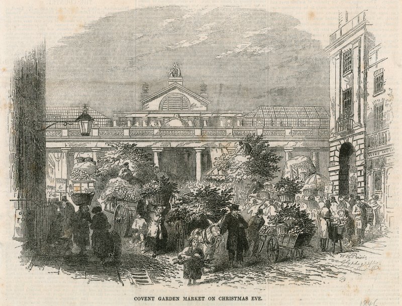 Covent Garden Market, Londres, na véspera de Natal de English School