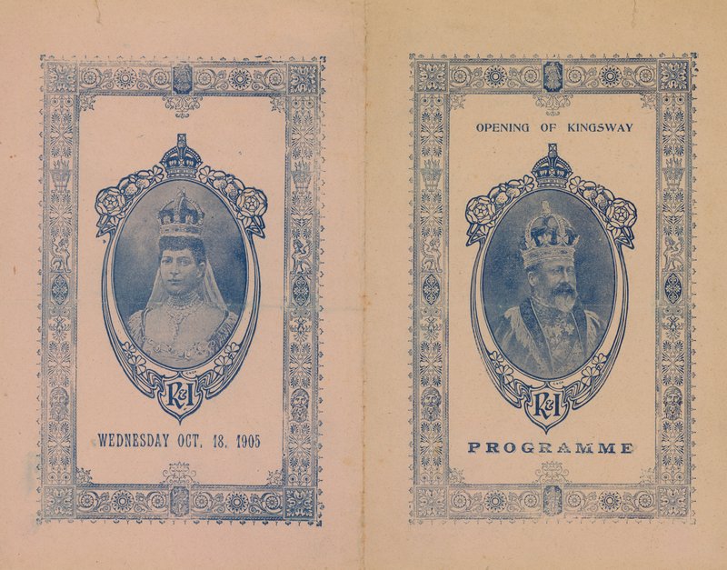 Capa para o programa da abertura de Kingsway de English School
