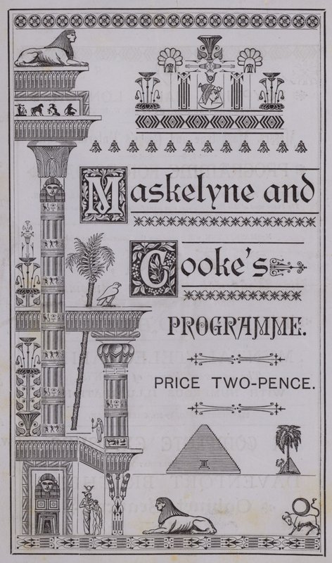 Capa do programa para o Egyptian Hall de English School