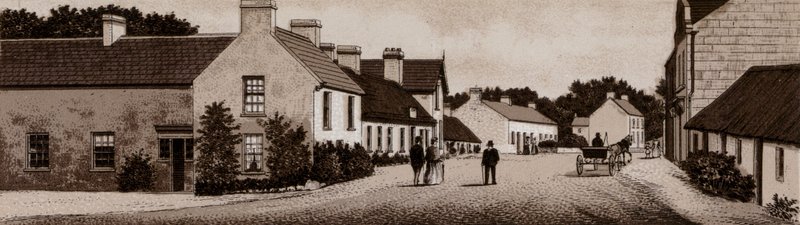 Crawfordsburn, Village e Inn (litho) de English School