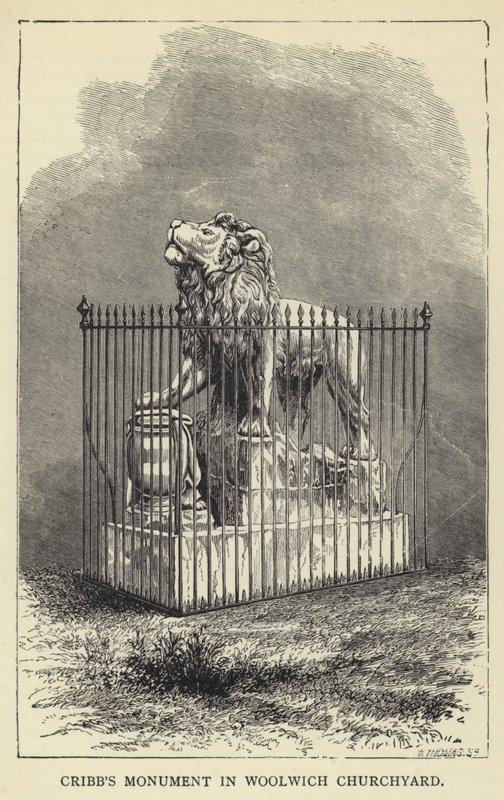 Monumento de Cribbs no cemitério de Woolwich de English School