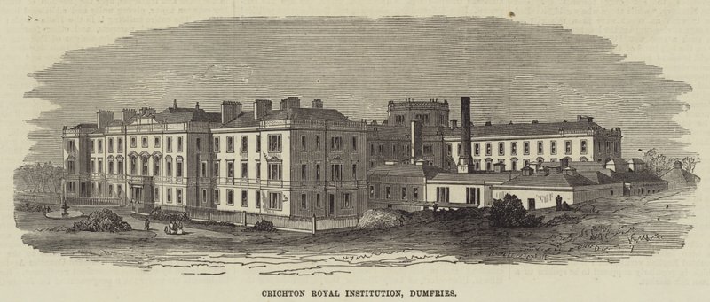 Crichton Royal Institution, Dumfries (gravura) de English School