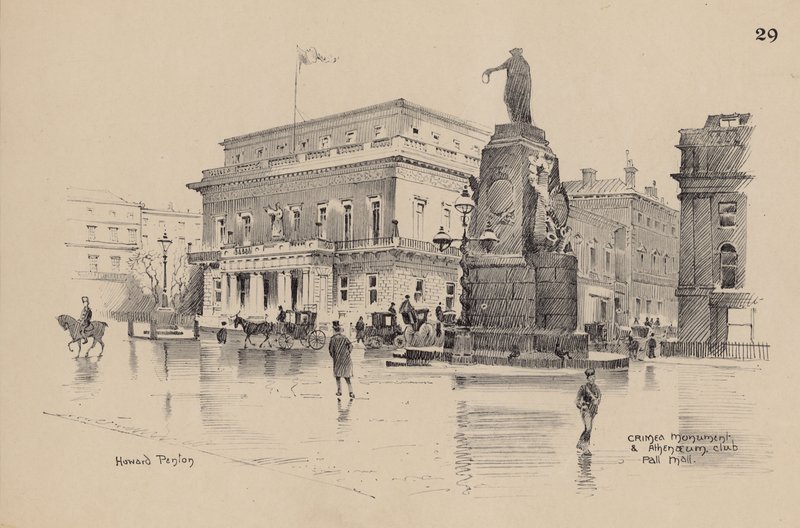 Monumento da Crimeia e Athenaeum Club, Pall Mall de English School