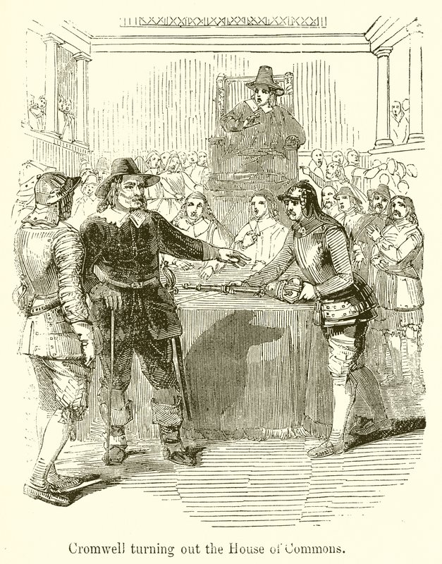 Cromwell despejando a Câmara dos Comuns de English School