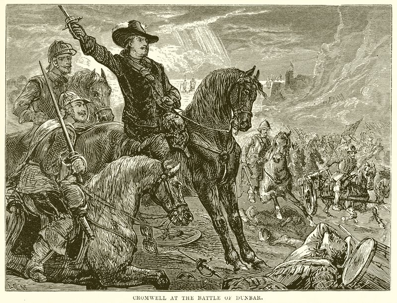 Cromwell na Batalha de Dunbar de English School