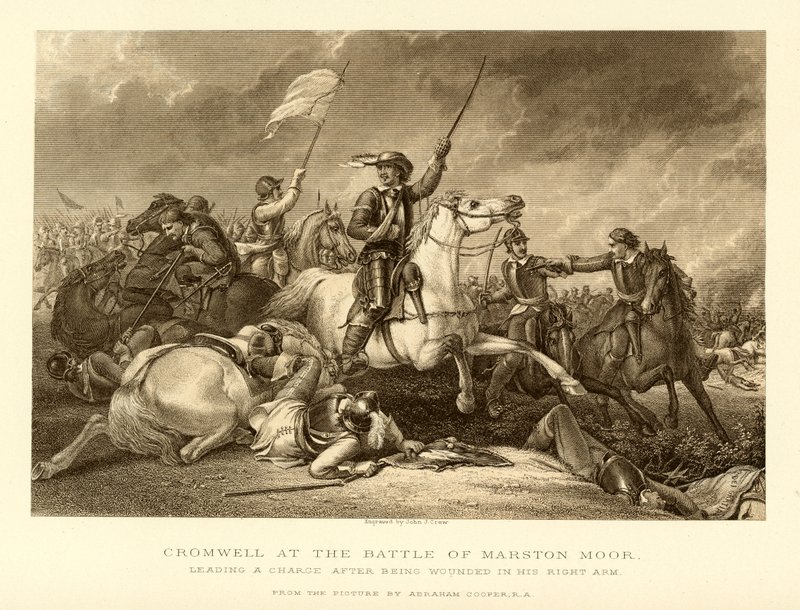 Cromwell na batalha de Marston Moor de English School
