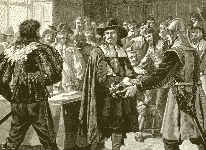 Cromwell dissolvendo o longo Parlamento de English School