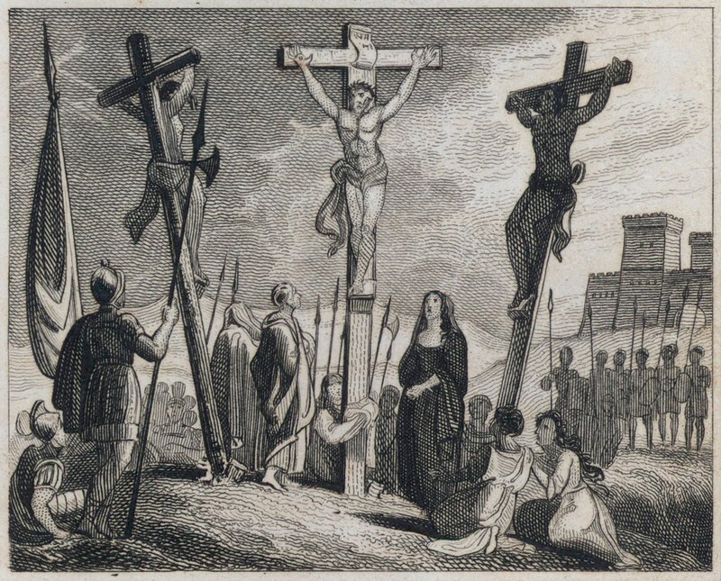 Crucificação de Jesus Cristo (gravura) de English School
