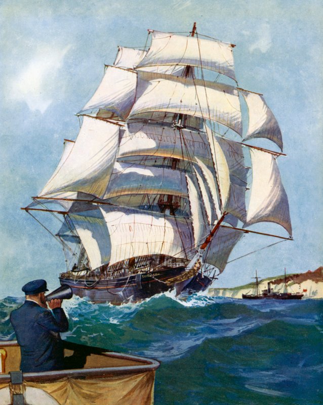 Cutty Sark, China Clipper (litografia a cores) de English School
