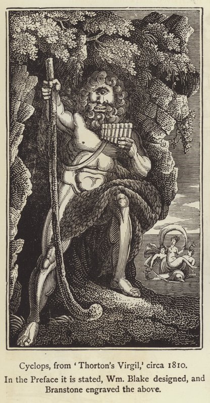 Ciclope de Thorntons Virgil, c 1810 (gravura) de English School