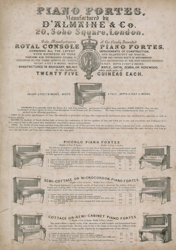 Fabricantes de Piano DAlmains, Soho Square de English School