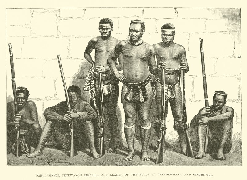 Dabulamanzi, irmão de Cetewayos e líder dos zulus em Ndandlwhana e Ginghilovo de English School