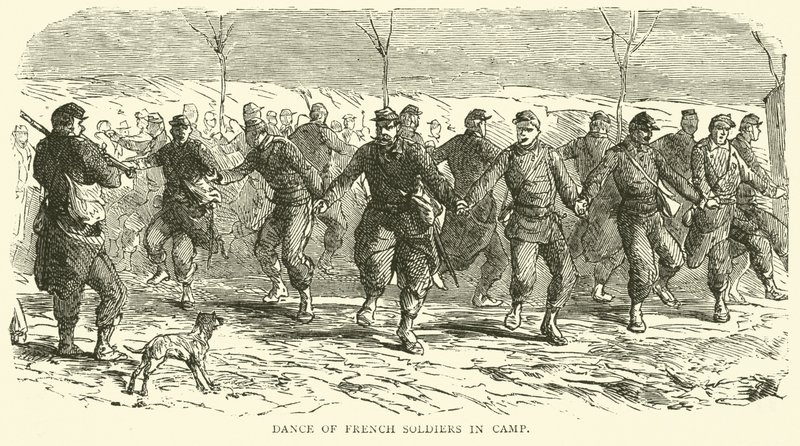 Dança dos soldados franceses no acampamento, novembro de 1870 de English School