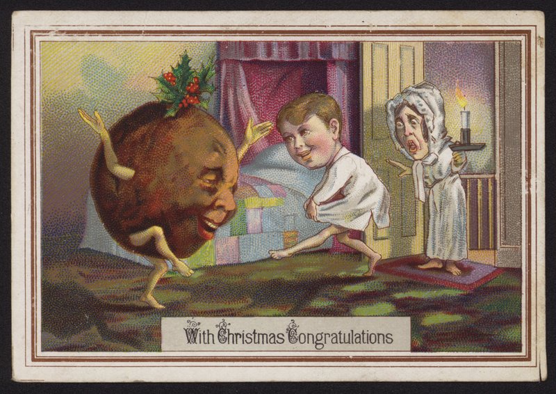 Pudim de Natal Dançante (chromolitho) de English School