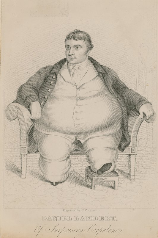 Daniel Lambert, de surpreendente corpulência de English School