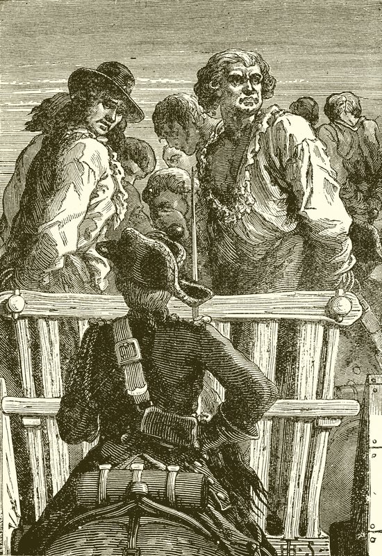 Danton e seus companheiros no caminho para a guilhotina de English School