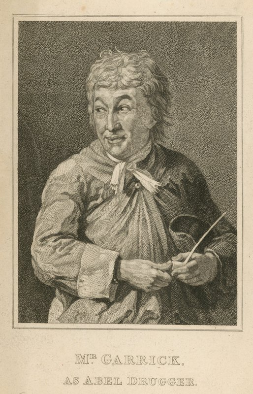 David Garrick, ator, como Abel Drugger de English School