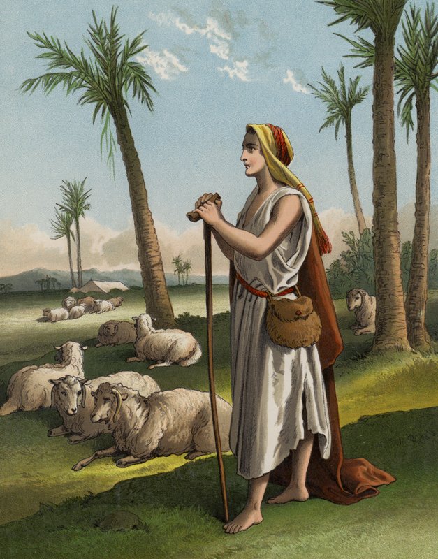 David como pastor (cromolitho) de English School