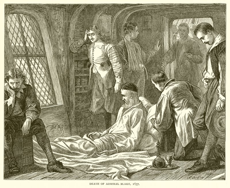Morte do almirante Blake, 1657 de English School