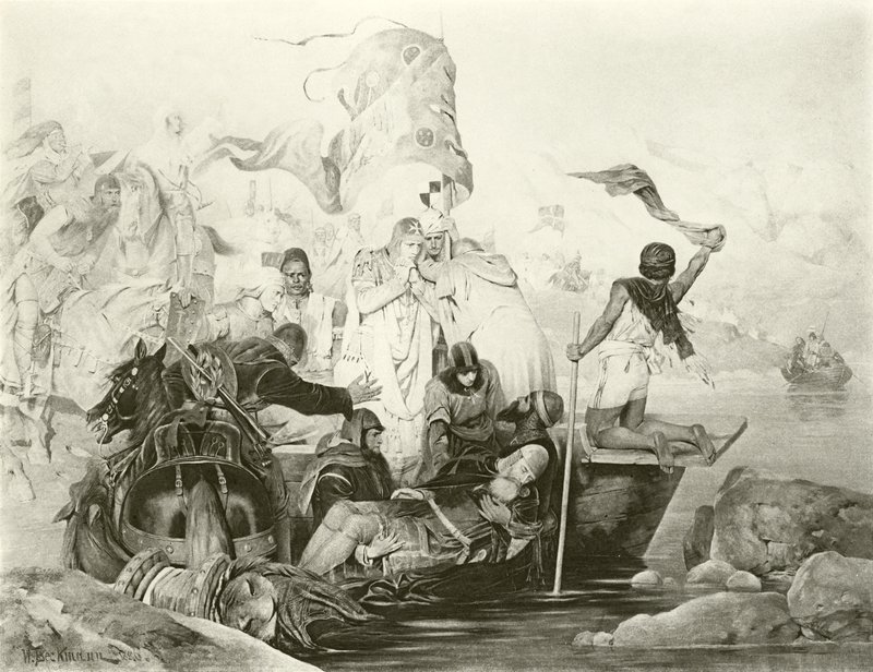 Morte de Barbarossa (gravura) de English School
