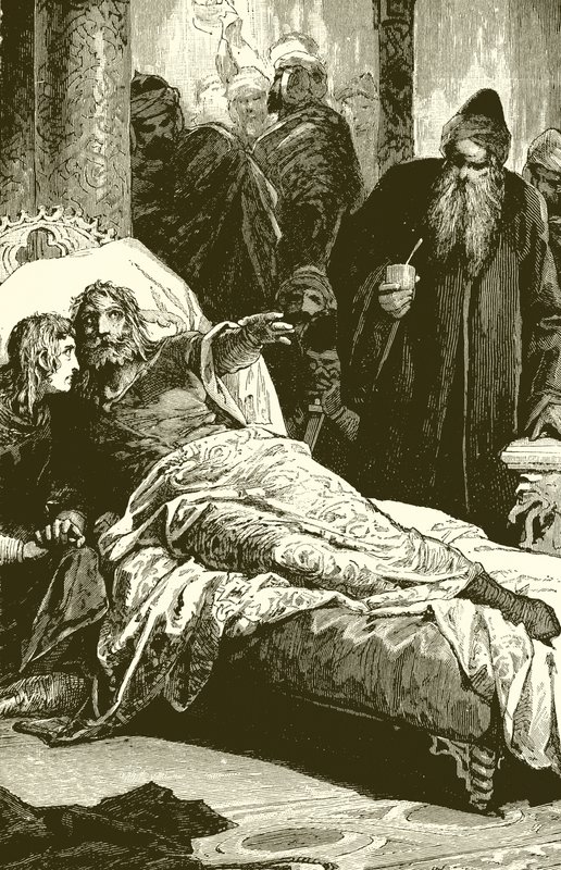 Morte de Frederico II em Palermo de English School