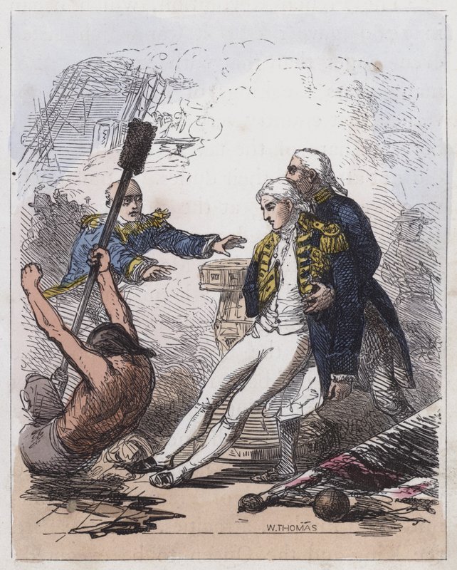 Morte de Lord Nelson (gravura colorida) de English School