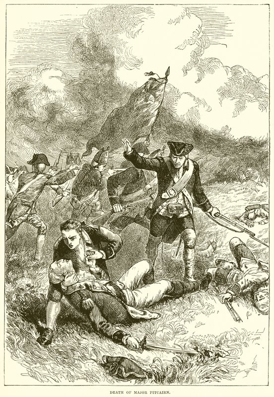 Morte do major Pitcairn de English School